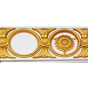 Beyaz Altın Lüks Saray Tavan Kartonpiyer  11 cm