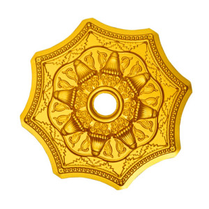 Altın Göbek Ortası Saray Tavan Aksesuar Motifi 42 cm (MTF33)