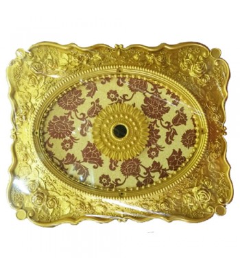 Altın Dikdörtgen Avizelik Saray Tavan 67*67 cm (DDG35)